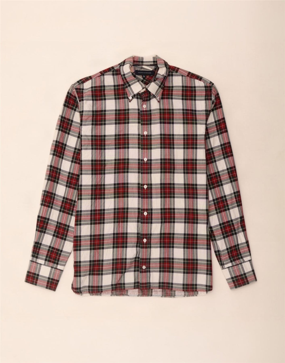 Tommy Hilfiger Camisa de franela para hombre XL Algodón a cuadros rojos