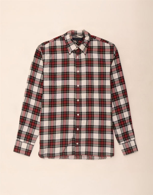 Tommy Hilfiger Camisa de franela para hombre XL Algodón a cuadros rojos