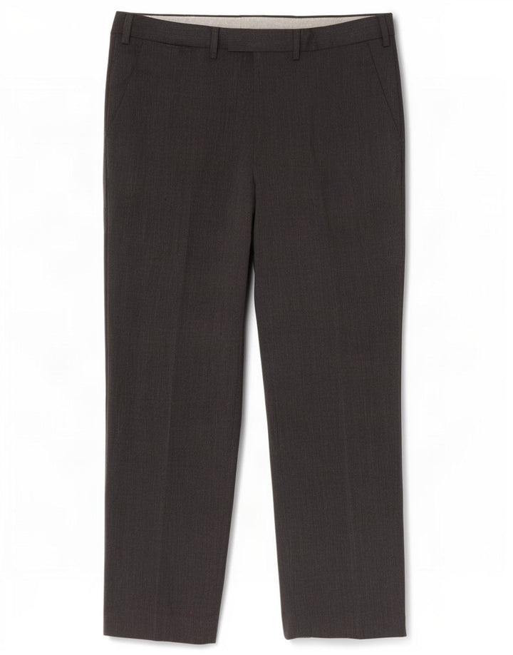 Marks & Spencer Pantalón de traje recto para hombre W38 L31 Poliéster gris