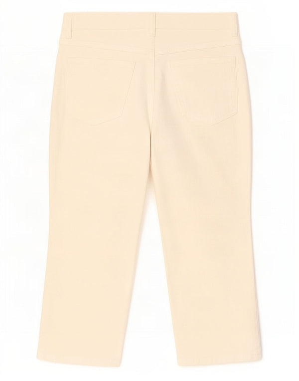 Marks & Spencer Jeans Capri para Mujer UK 14 Medium W30 L20 Algodón Blanco