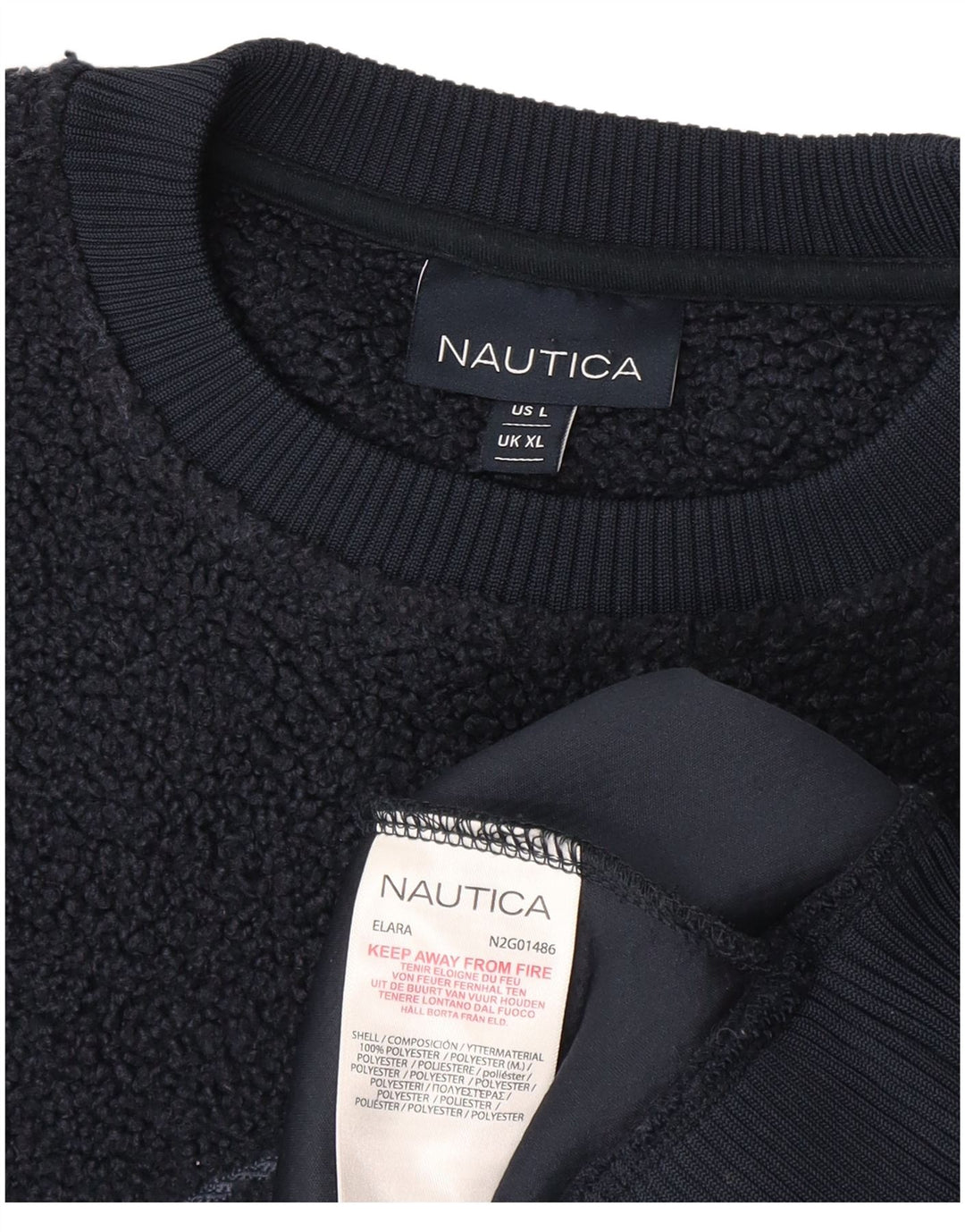 Nautica Jersey de forro polar gráfico para hombre XL Poliéster azul marino