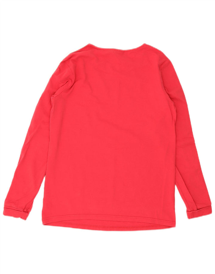 Adidas Top de manga larga para mujer UK 10 Small Red Colourblock