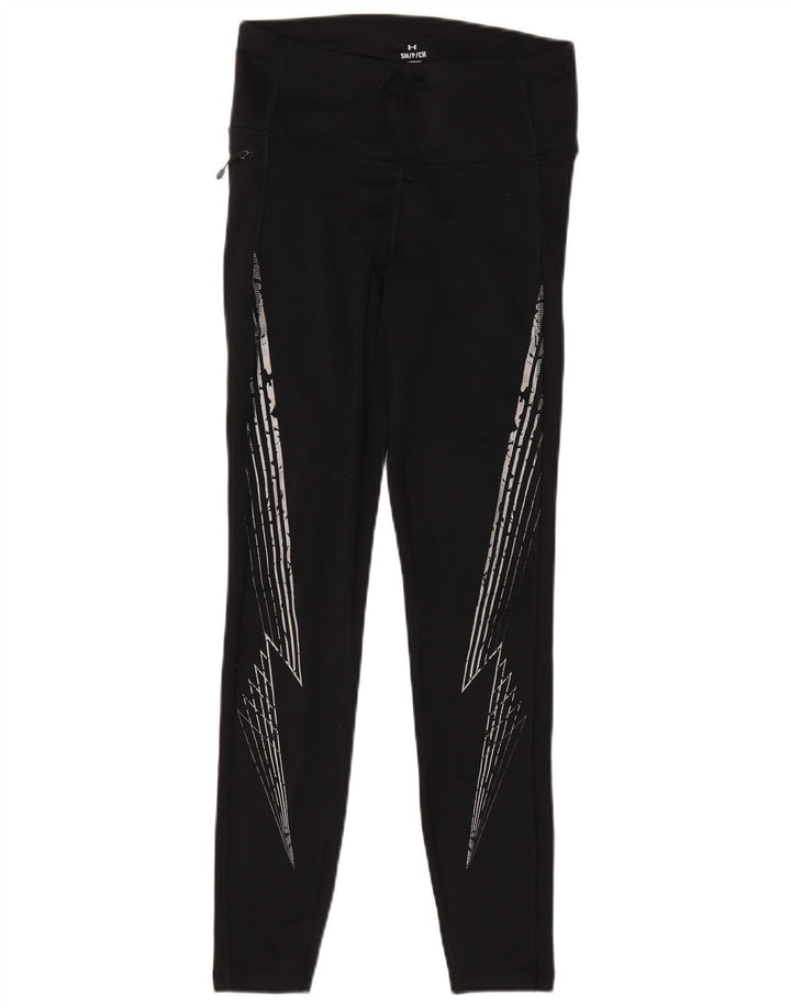 UNDER ARMOUR Leggings para mujer UK 10 Small Black Geométrico Poliamida