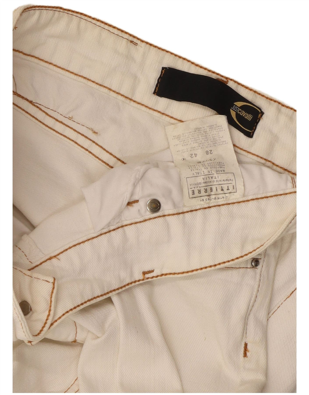 Vaqueros Bootcut Mujer Just Cavalli W28 L29 Algodón Blanco