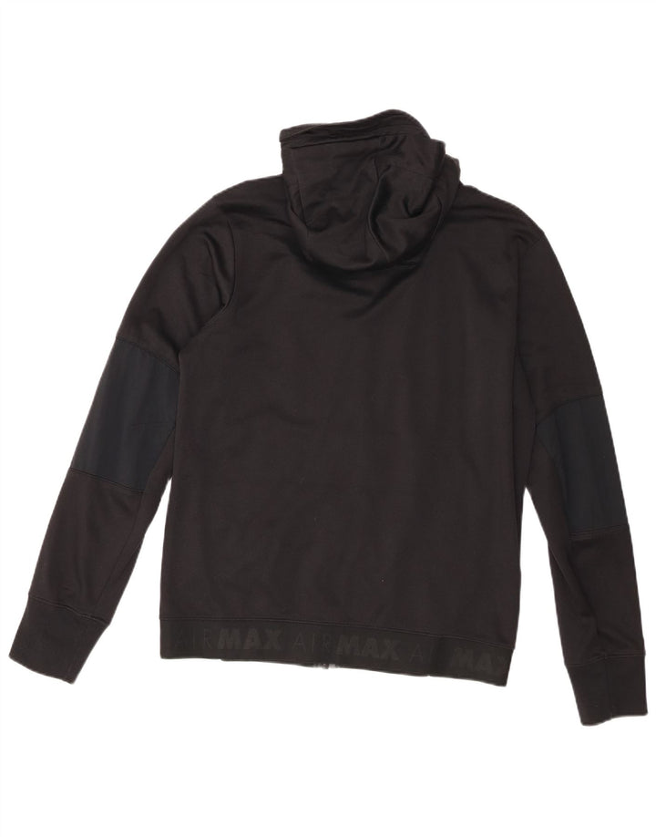 Nike Chaqueta de chándal con capucha y gráfico para hombre, algodón negro mediano