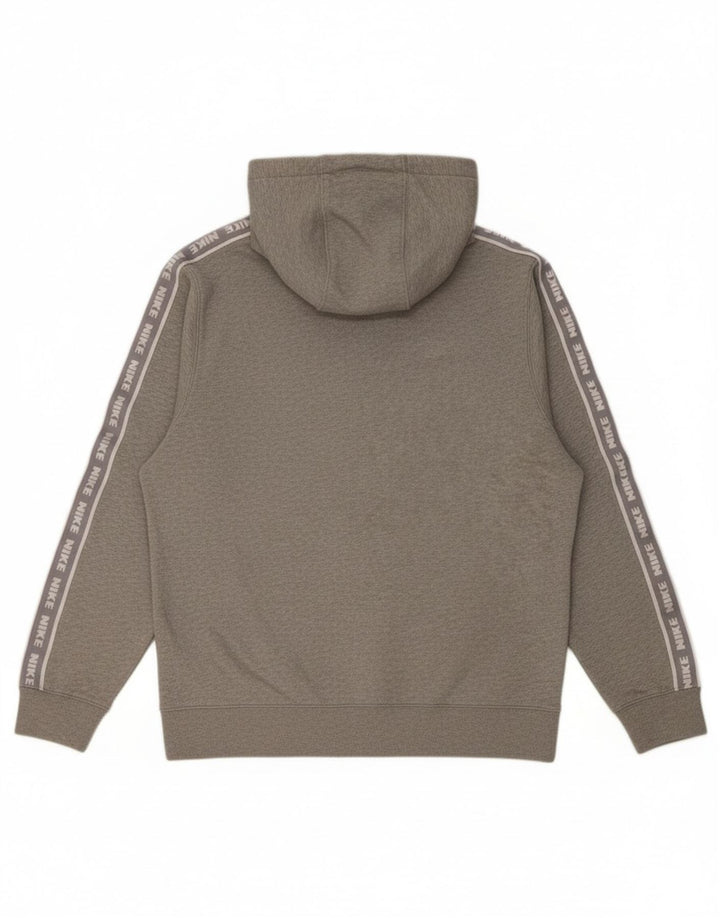 Nike Jersey con capucha y estampado gráfico de algodón moteado en gris medio