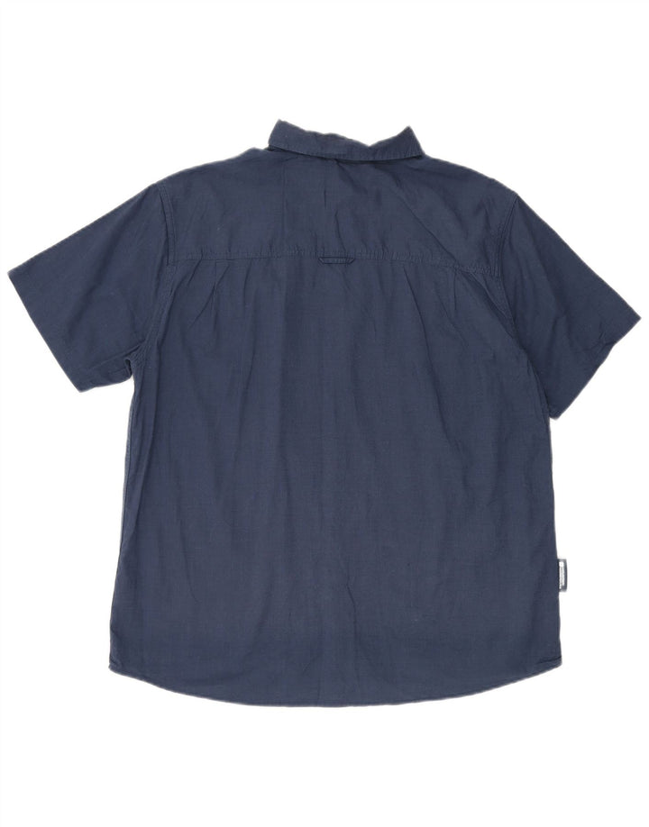 Camisa de manga corta para hombre Mountain Warehouse Large Algodón azul marino