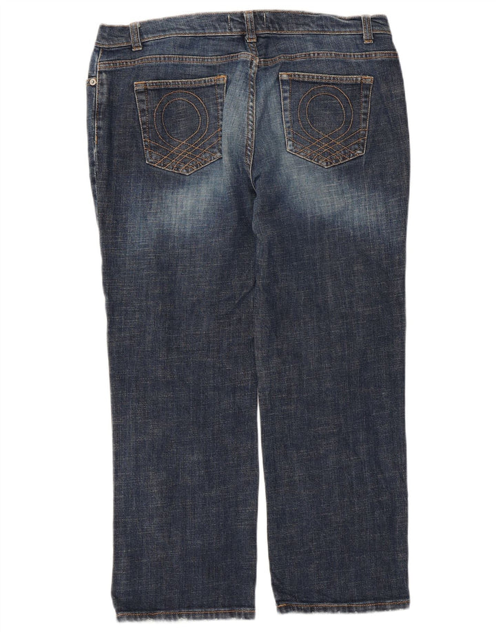 Benetton Vaqueros Cropped Mujer W34 L25 Azul