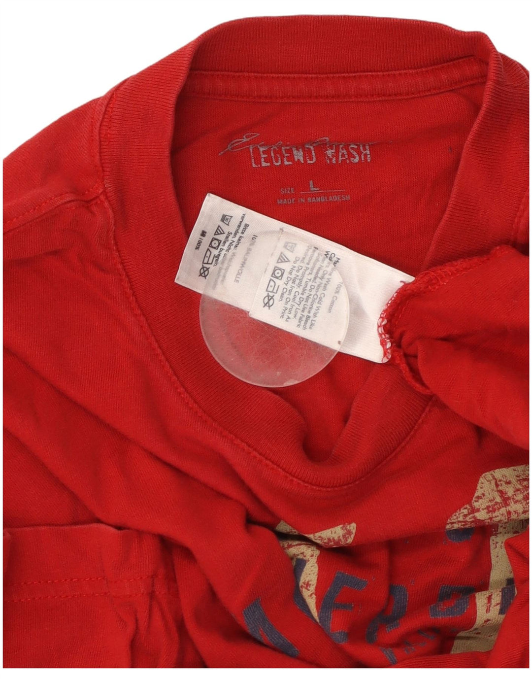 EDDIE BAUER Camiseta gráfica para hombre Top grande de algodón rojo