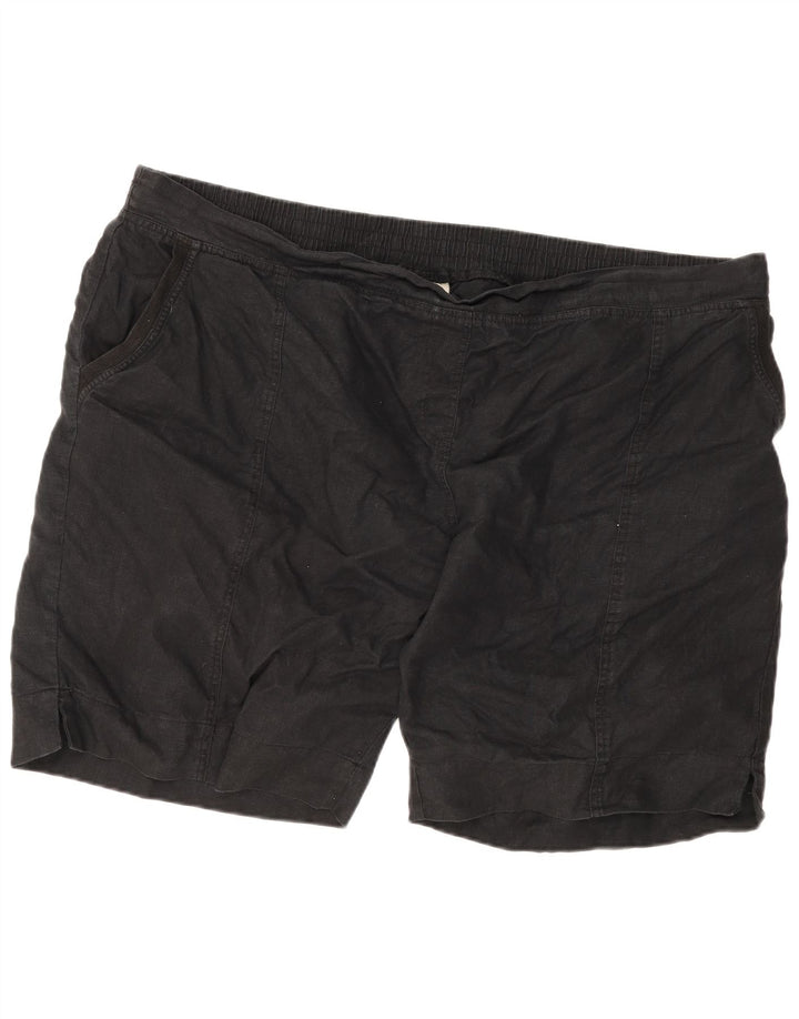 Marks & Spencer Pantalones cortos chinos para hombre W52 5XL Lino negro