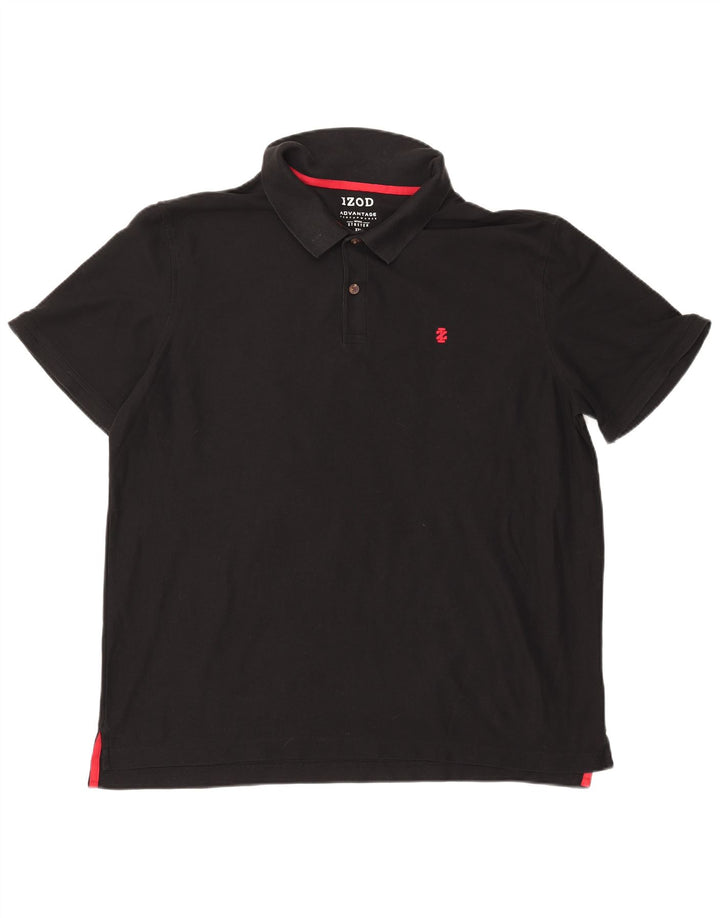 IZOD Polo para hombre 2XL Algodón negro