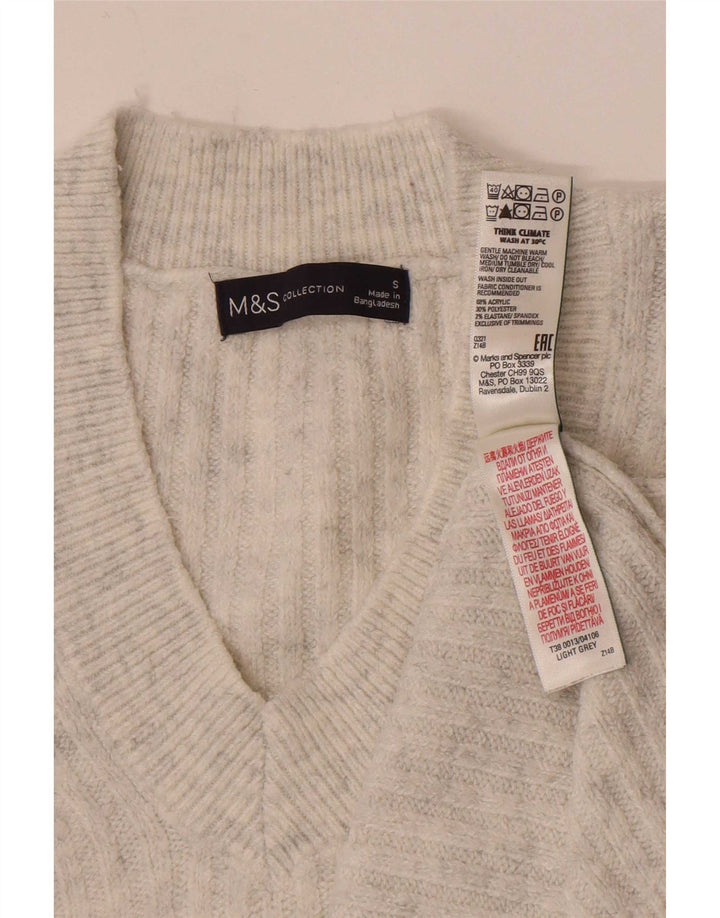 Marks & Spencer Camiseta sin mangas extragrande para mujer Reino Unido 10 Pequeño Acrílico gris