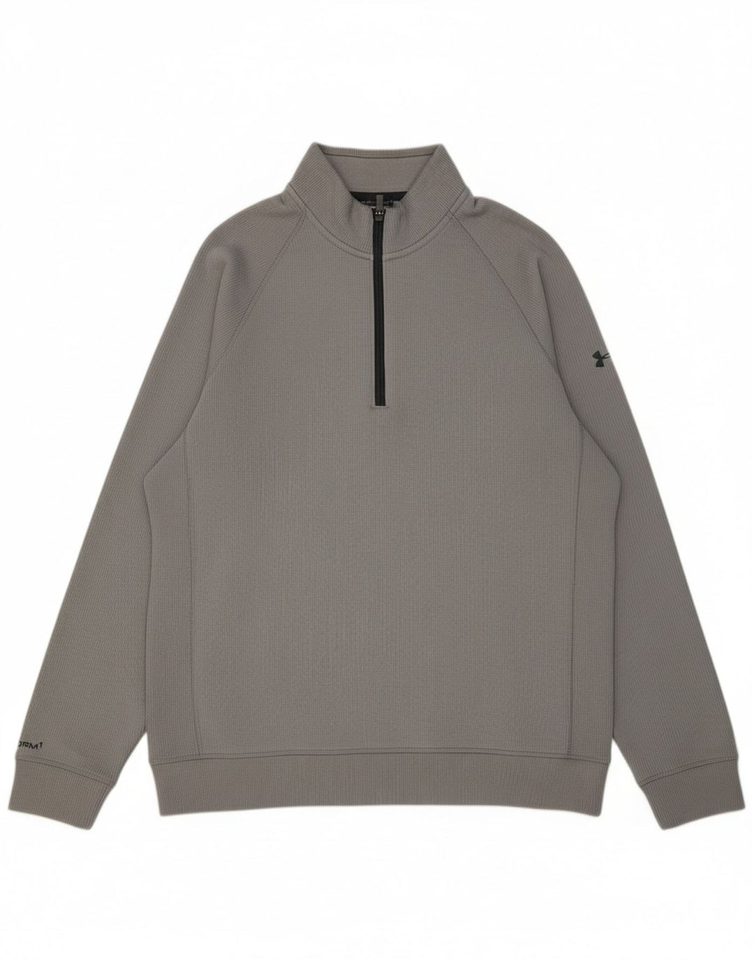 UNDER ARMOUR Mens Cold Gear Zip Neck Sweatshirt Jumper Large Grey