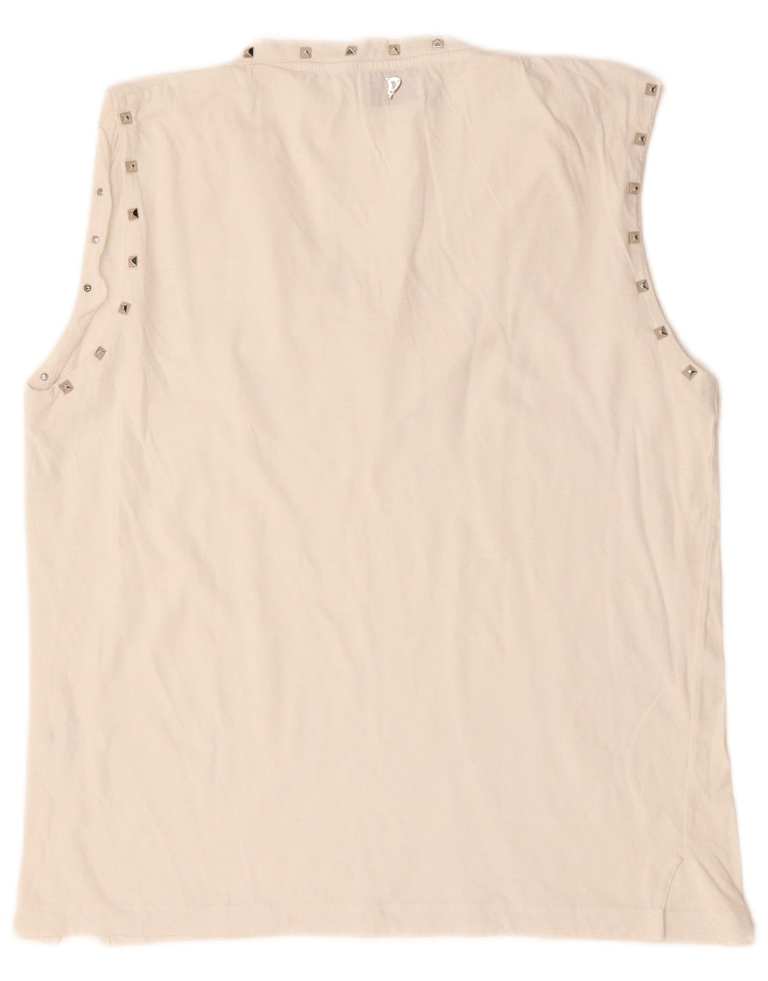 Dondup Blusa sin mangas para mujer UK 44 Medium White