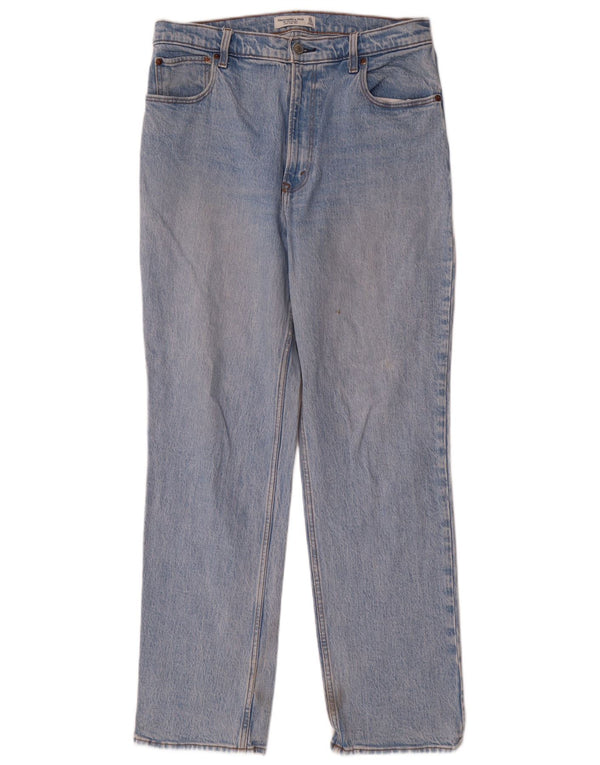 Abercrombie & Fitch Jeans rectos para mujer US 12 Grande W31 L31 Azul 90s