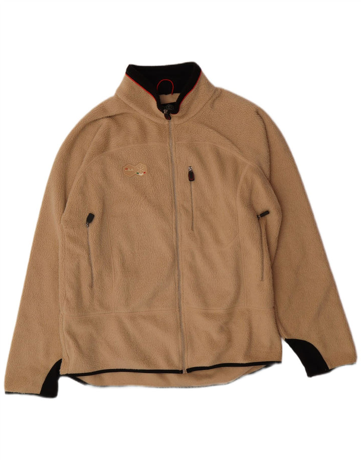 FILA Chaqueta polar para hombre UK 44 2XL Beige Poliéster