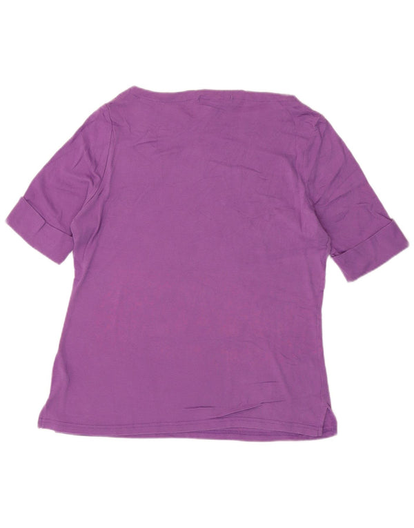 RALPH LAUREN Camiseta para mujer Top UK 46 Large Púrpura