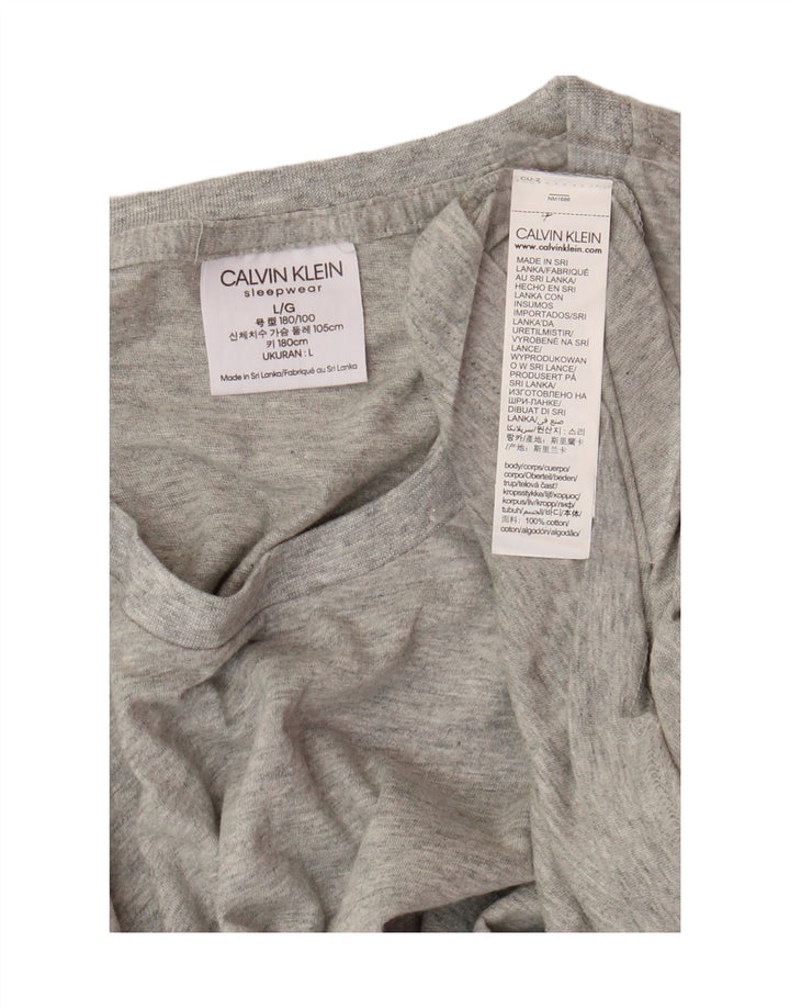 CALVIN KLEIN Camiseta para hombre Top Grande Gris Algodón