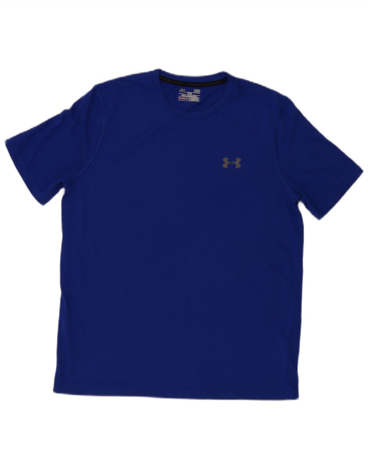 Under Armour Camiseta Heat Gear para hombre Top poliéster azul grande