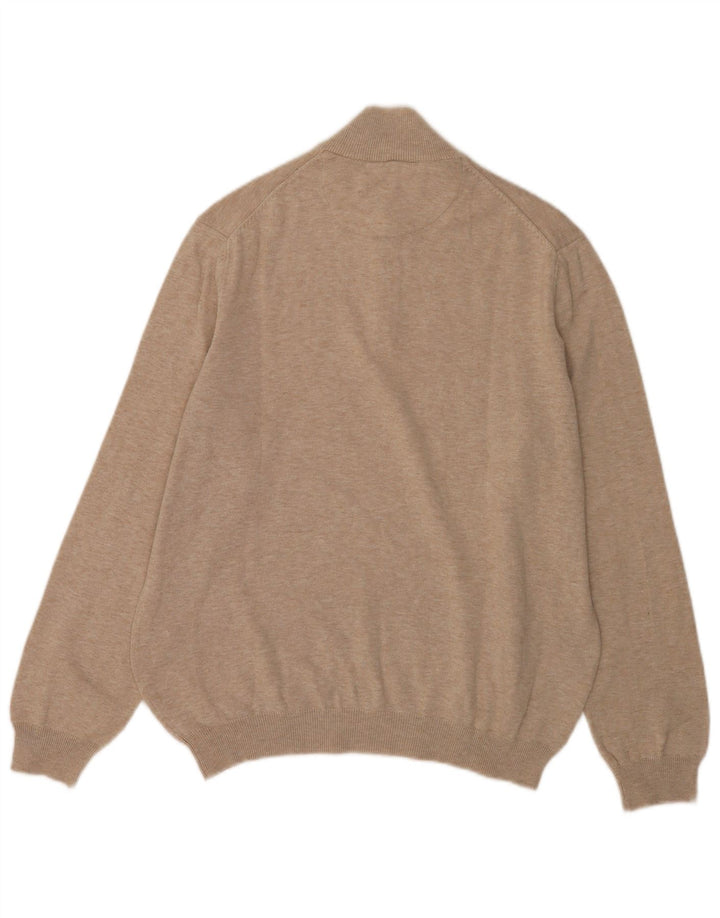 Massimo Dutti Hombre Jersey Con Cremallera Y Cuello Jersey Grande Gris Algodón