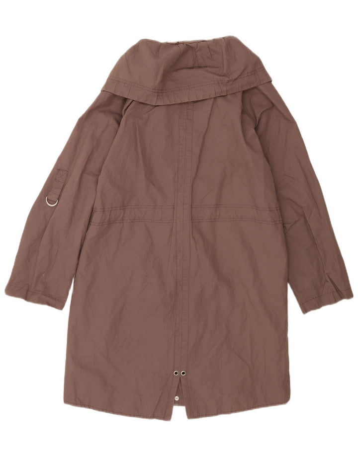 MINT VELVET Chaqueta parka extragrande para mujer UK 10 Small Brown Cotton