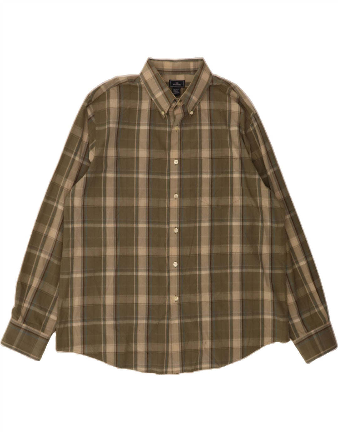DOCKERS Mens Shirt Size 17 1/2 XL Green Check Cotton Vintage Dockers and Second-Hand Dockers from Messina Hembry 