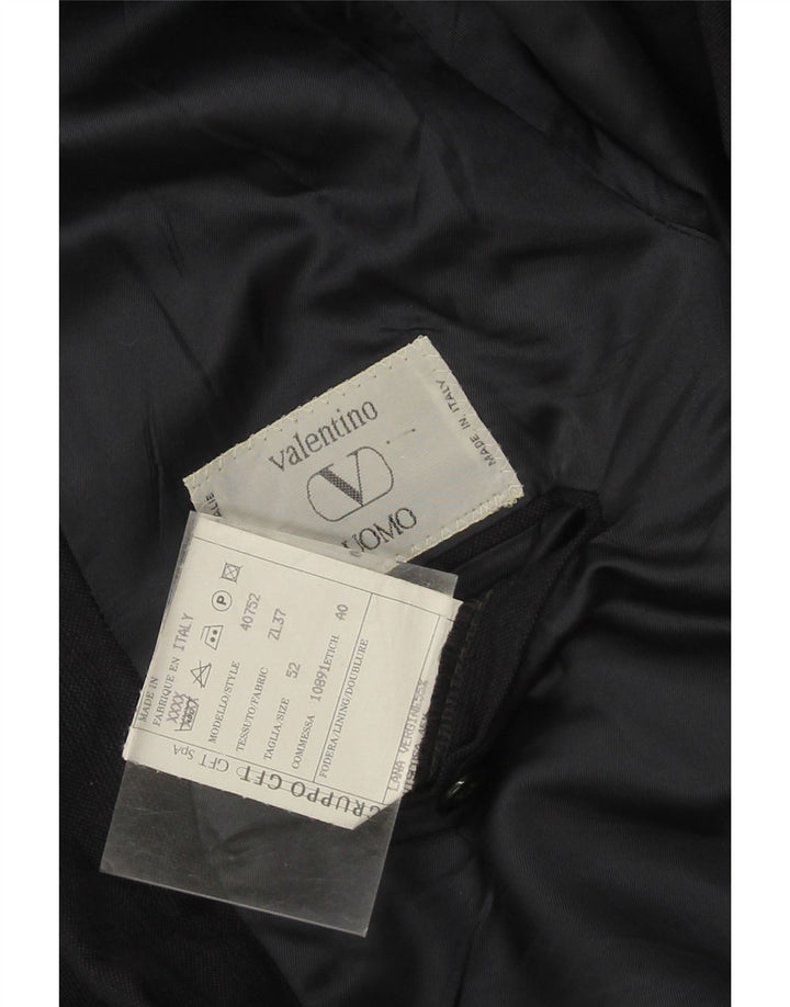 Valentino Chaqueta Blazer De 2 Botones Para Hombre IT 52 XL Lana Virgen Azul Marino