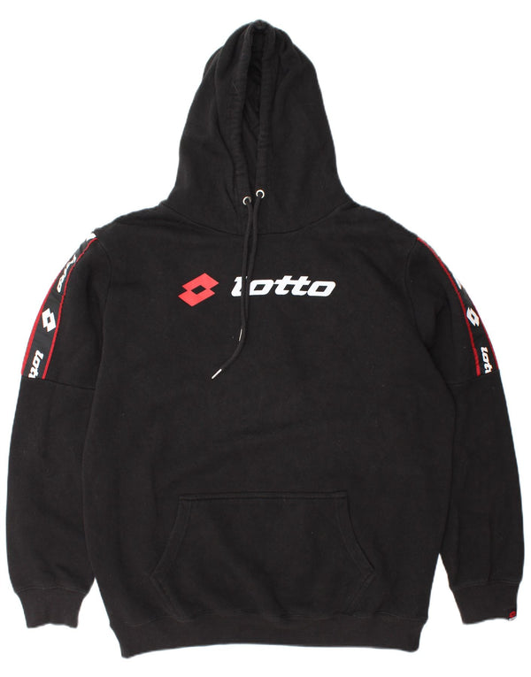 Lotto Jersey con capucha gráfica para hombre 2XL Algodón negro