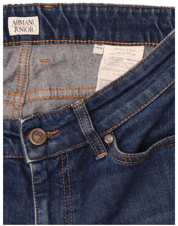 Armani Junior Pantalones cortos vaqueros para niño 15-16 años W29 Algodón azul
