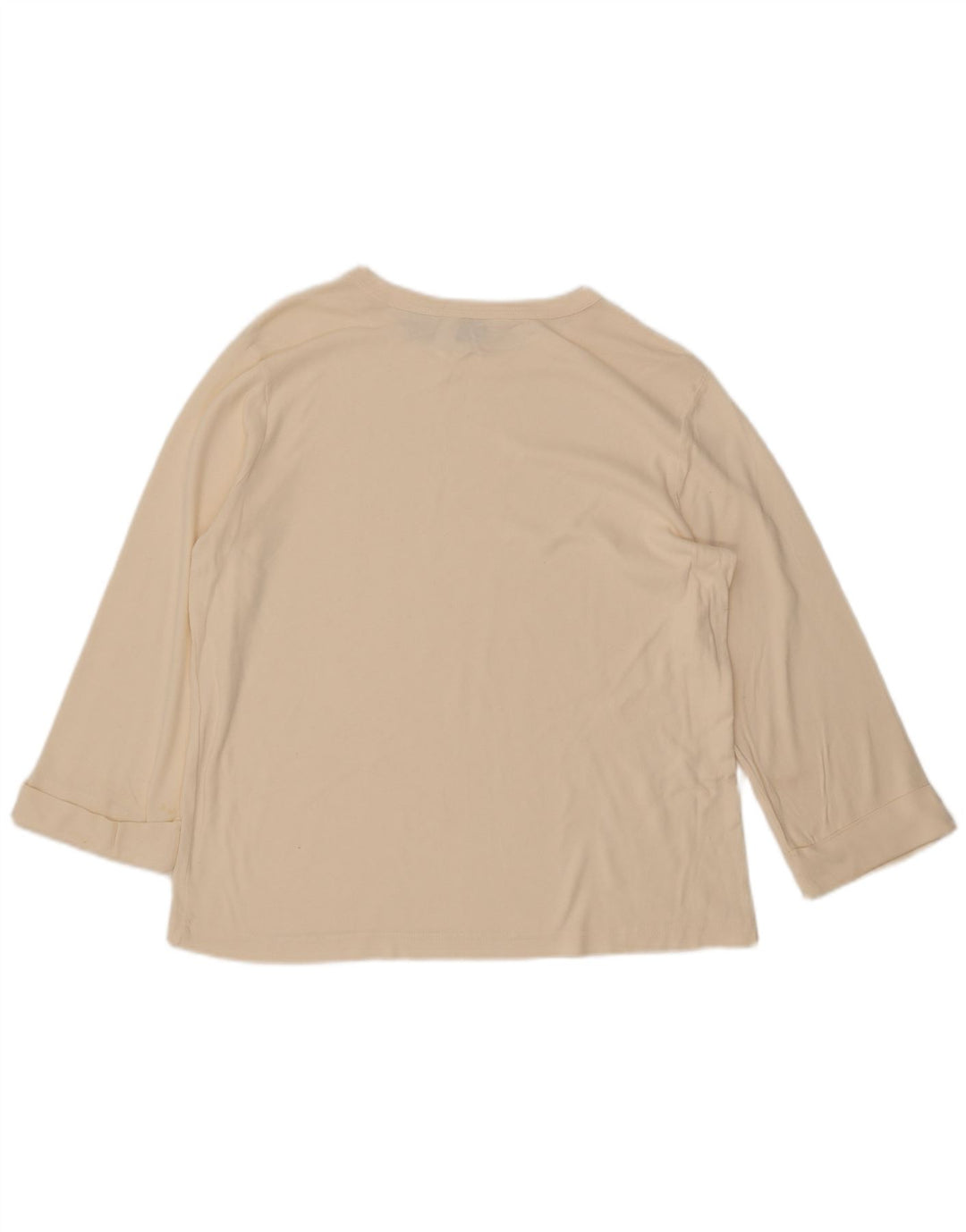 ORVIS Top extragrande para mujer manga 3/4 UK 14 Algodón beige medio