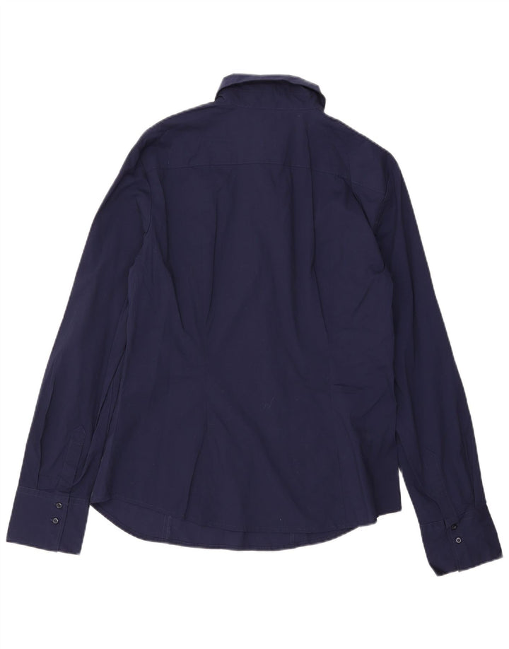 Camisa tipo pulóver Benetton para mujer UK 46 Large Azul marino Algodón