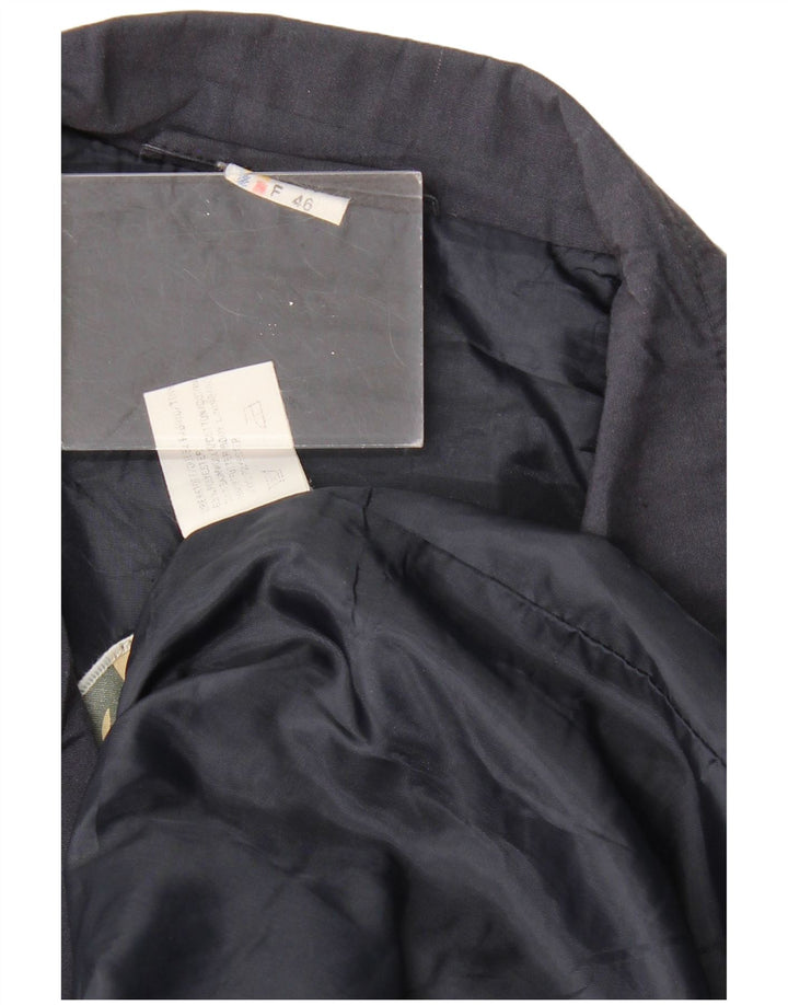 VINTAGE Chaqueta utilitaria para mujer EU 46 XL Poliéster azul marino