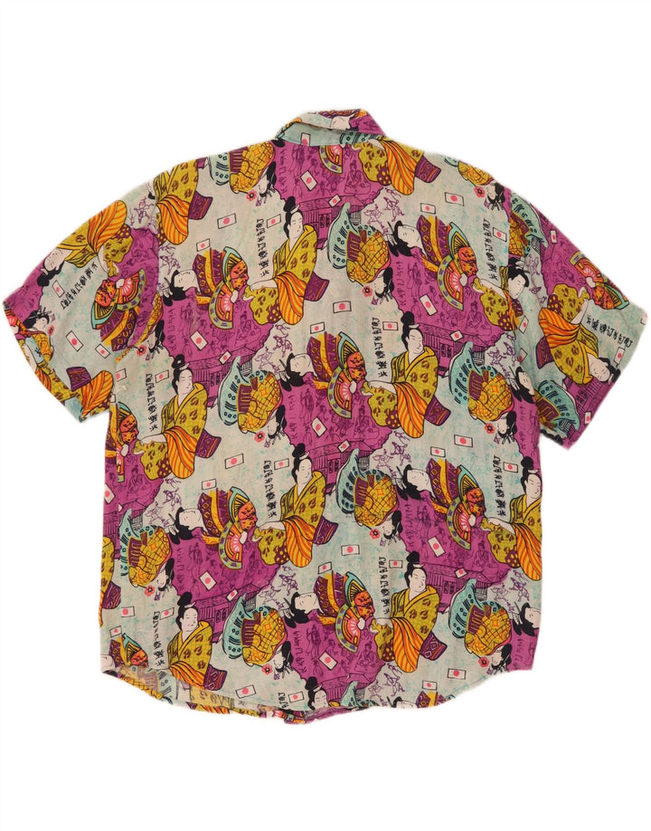 Christian - Camisa de manga corta con gráfico para mujer, talla 40, talla grande, multicolor