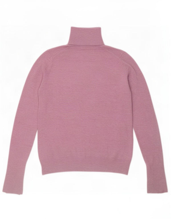 Zara Mujer Roll Neck Jumper Sweater UK 10 Small Rosa