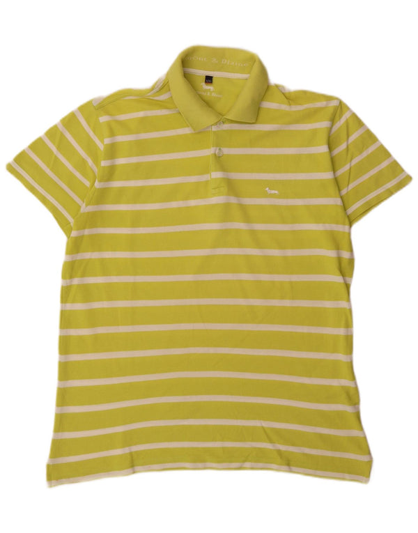 Harmont & Blaine Polo para hombre 2XL Algodón a rayas verdes