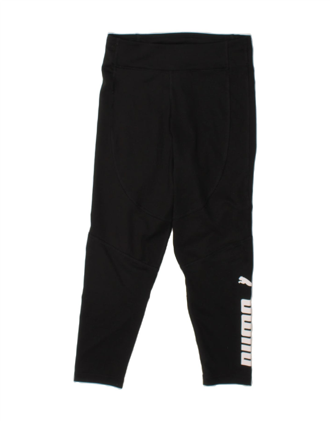 PUMA Boys Graphic Tracksuit Trousers 9-10 Years Medium Black Polyester Vintage Puma and Second-Hand Puma from Messina Hembry 