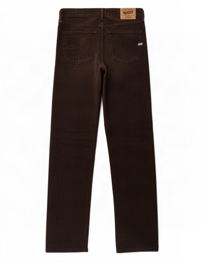 Vaqueros rectos para hombre Gas W30 L32 Algodón marrón