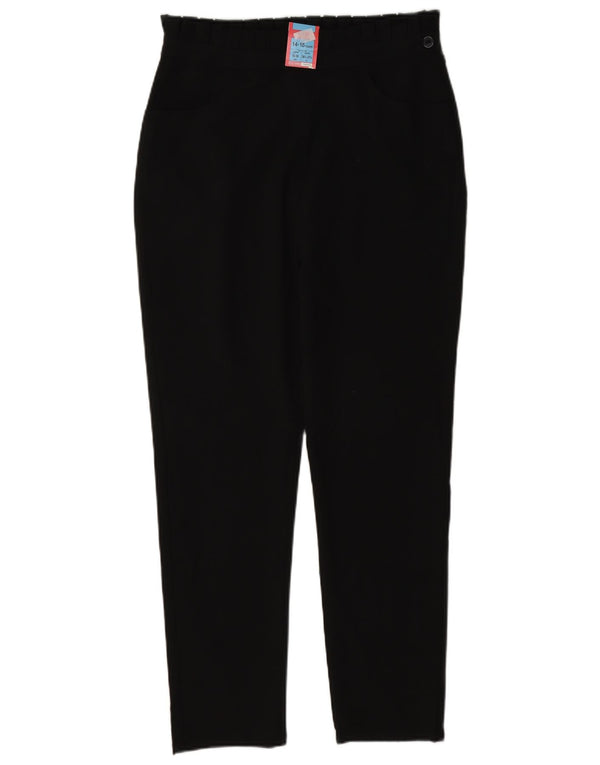 Marks & Spencer Pantalones de traje de cintura alta para niñas 14-15 años W28 L26 Negro