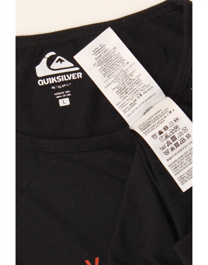 Quiksilver Hombre Gráfico Chaleco Top Grande Algodón Negro