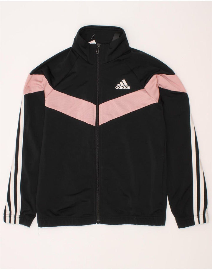 Adidas - Chaqueta de chándal para niña, 9-10 años, color negro, poliéster