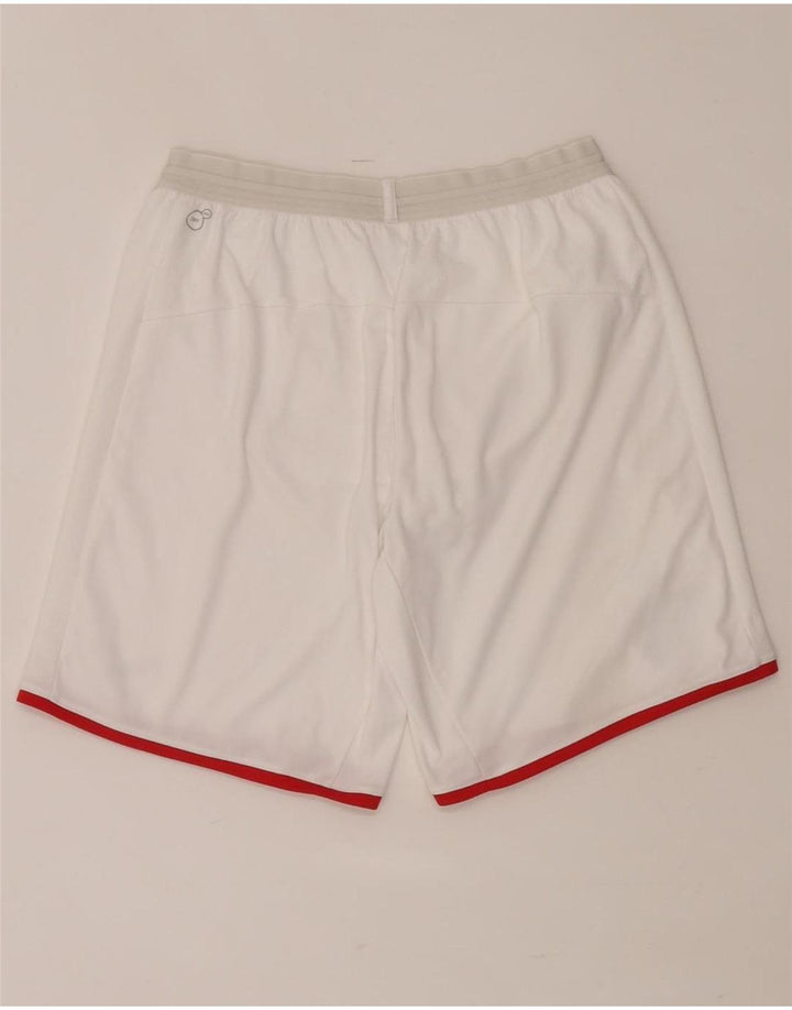 PUMA Pantalones cortos deportivos para hombre poliéster blanco mediano