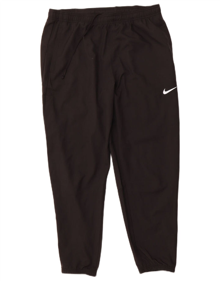 NIKE Mujer Dri Fit Chándal Pantalones Joggers UK 40 Grande Poliéster Negro