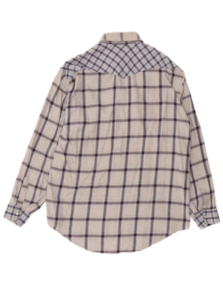 Camisa Levi's para hombre de algodón a cuadros grises grandes