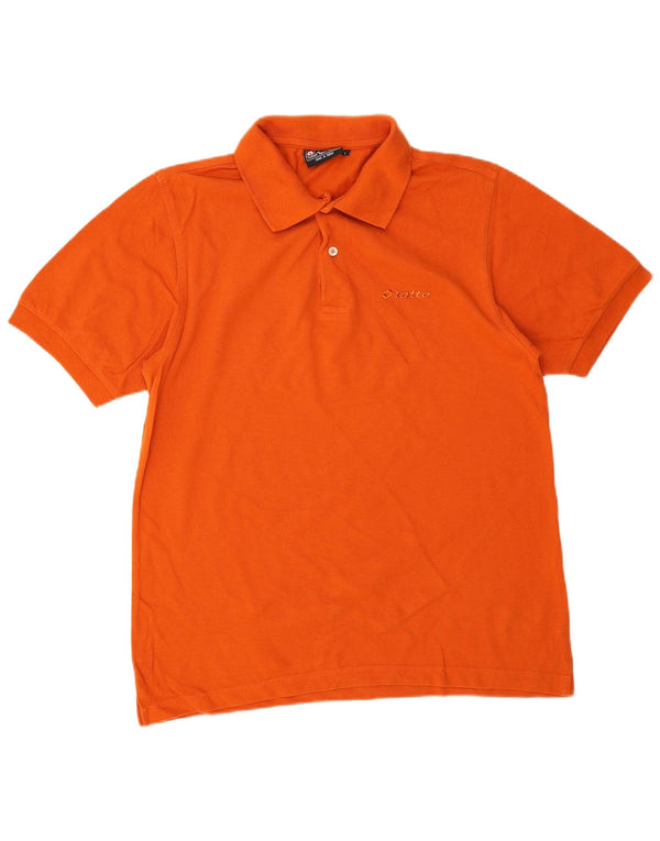Polo Lotto Hombre Grande Naranja Algodón