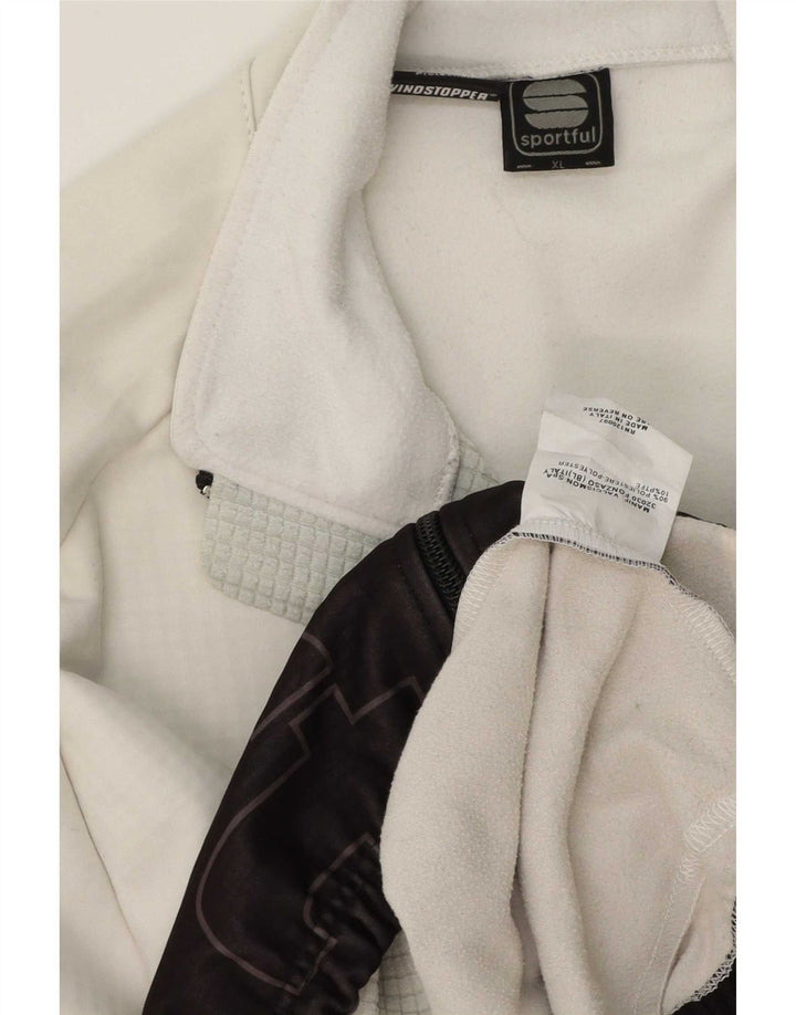 Sportful Hombre Chaqueta De Chándal Con Gráfico XL Blanco Colorblock Poliéster