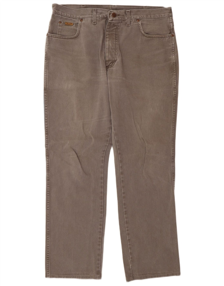 WRANGLER Vaqueros rectos para hombre W36 L32 Gris