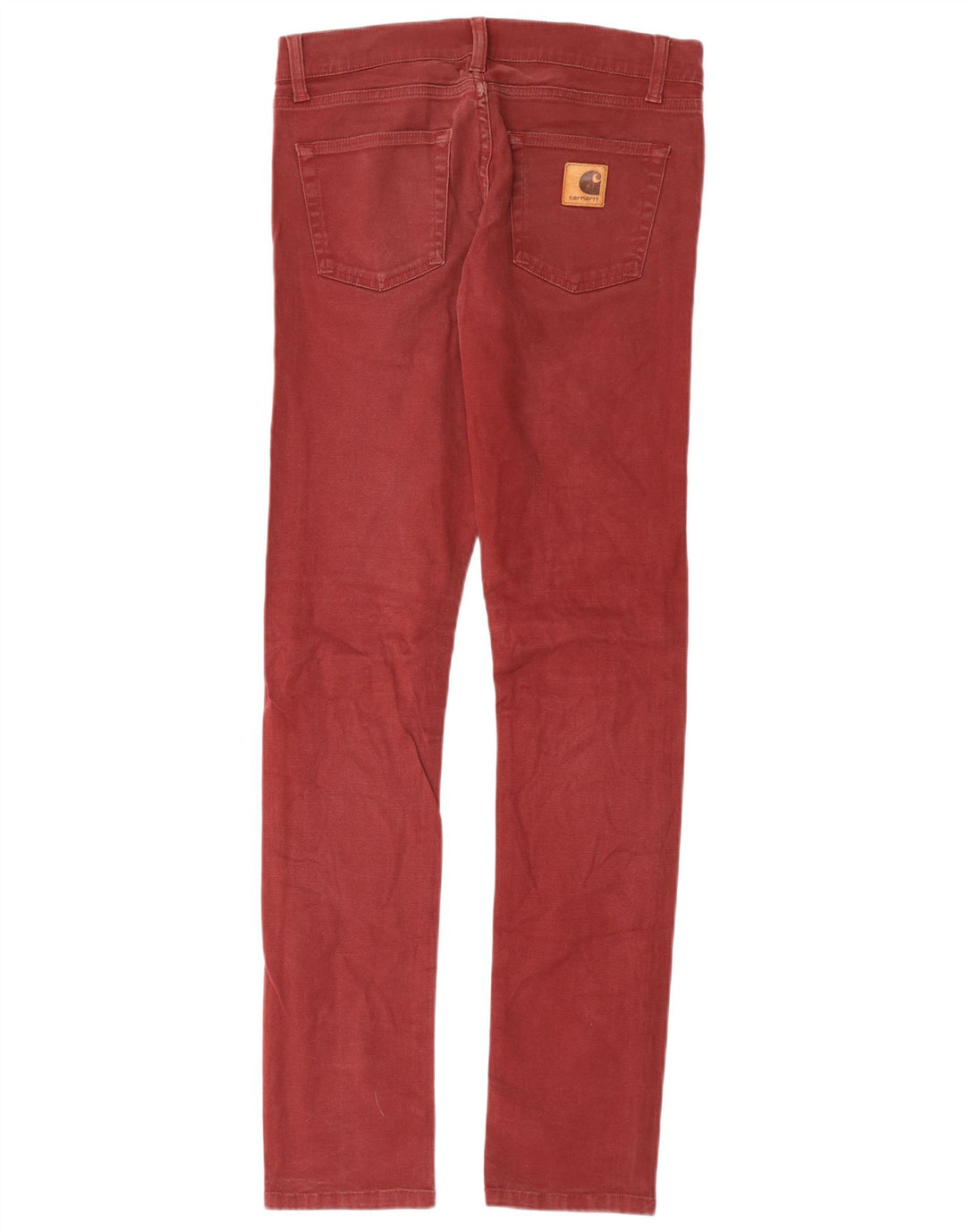 CARHARTT Pantalones informales ajustados para mujer W30 L34 Algodón burdeos