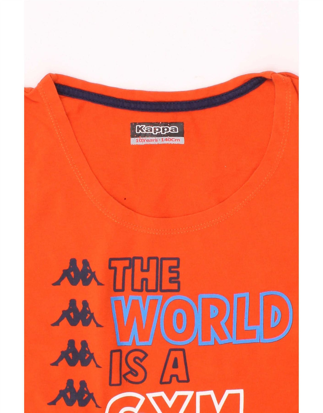 Kappa Camiseta sin mangas gráfica para niños 9-10 años Naranja