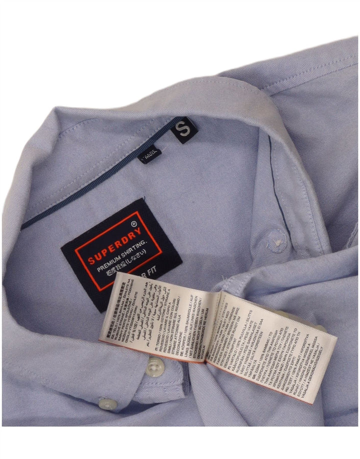 Superdry Camisa Regular Fit De Manga Corta Para Hombre De Algodón Azul Pequeño