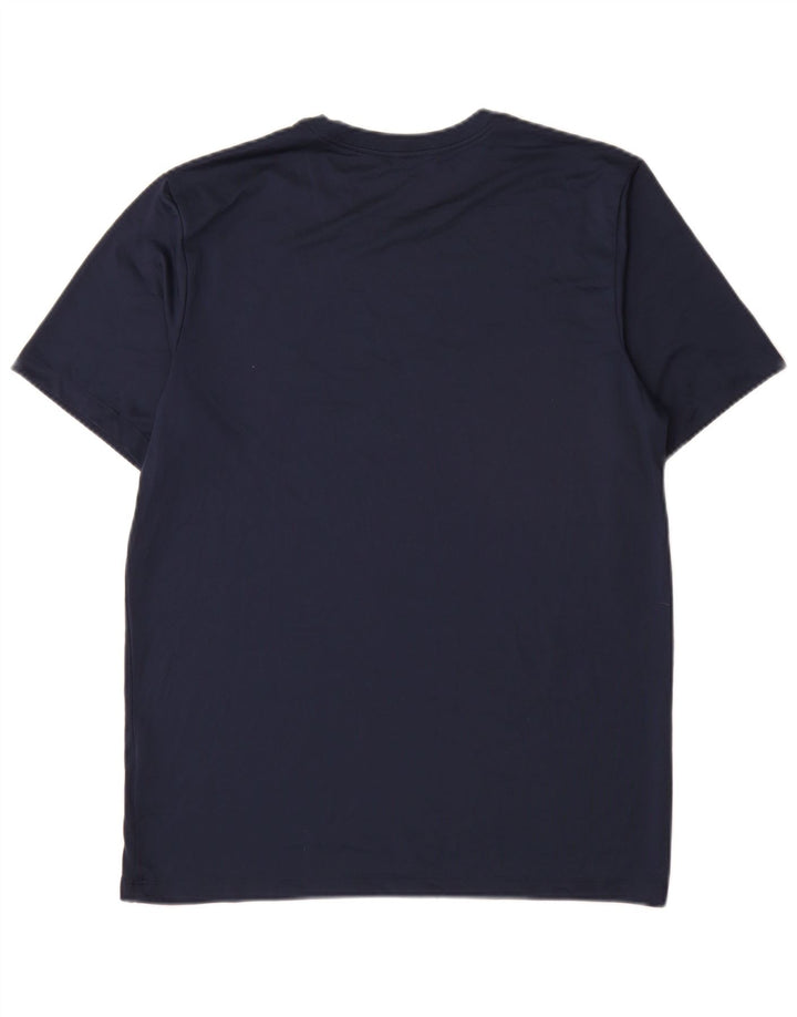 Camiseta Nike Dri Fit para hombre Top medio azul marino Poliéster